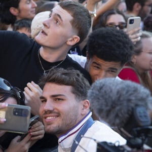 Antoine Dupont - Les Toulousains ont accueilli avec ferveur les athlètes de la Ville rose et de ses alentours, après leur performance aux Jeux Olympiques de Paris 2024 sur la place du Capitole le 18 septembre 2024. © Frédéric Maligne/Bestimage 