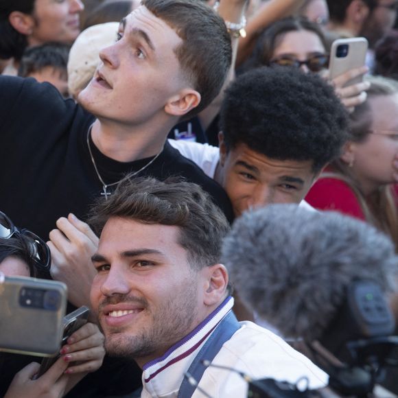 Antoine Dupont - Les Toulousains ont accueilli avec ferveur les athlètes de la Ville rose et de ses alentours, après leur performance aux Jeux Olympiques de Paris 2024 sur la place du Capitole le 18 septembre 2024. © Frédéric Maligne/Bestimage 