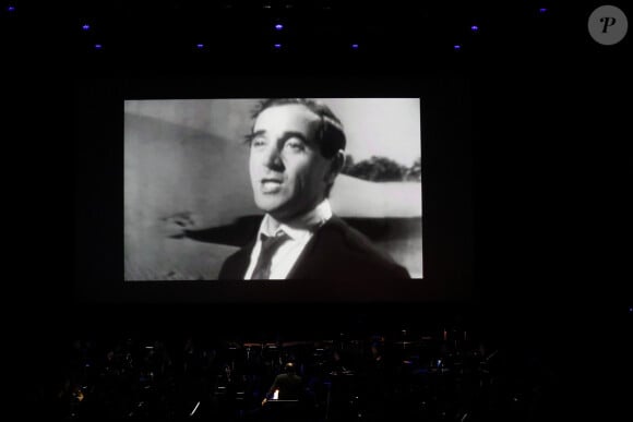 Exclusif - Ambiance - Spectacle symphonique "Aznavour Célébration - l'hommage officiel" en clôture du centenaire de la naissance de C. Aznavour au palais des Congrès à Paris le 23 novembre 2024.