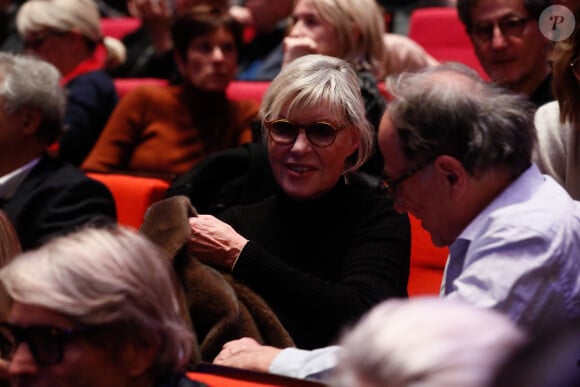 Exclusif - Chantal Ladesou et son mari Michel Ansault - Spectacle symphonique "Aznavour Célébration - l'hommage officiel" en clôture du centenaire de la naissance de C. Aznavour au palais des Congrès à Paris le 23 novembre 2024.