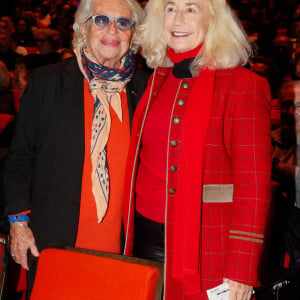 Exclusif - Dominique de Villèle, Brigitte Fossey - Spectacle symphonique "Aznavour Célébration - l'hommage officiel" en clôture du centenaire de la naissance de C. Aznavour au palais des Congrès à Paris le 23 novembre 2024.