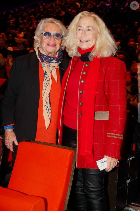 Exclusif - Dominique de Villèle, Brigitte Fossey - Spectacle symphonique "Aznavour Célébration - l'hommage officiel" en clôture du centenaire de la naissance de C. Aznavour au palais des Congrès à Paris le 23 novembre 2024.