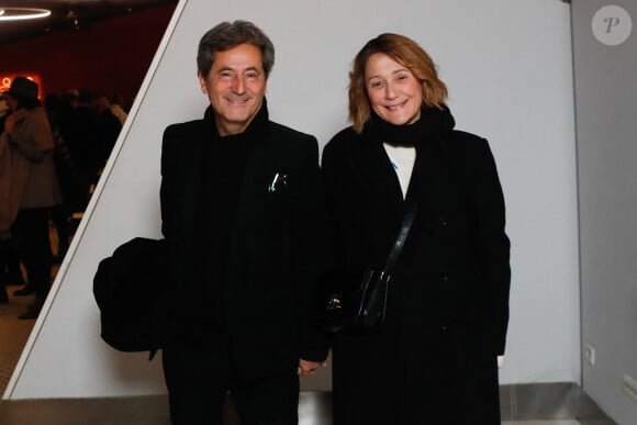 Exclusif - Daniela Lumbroso et son mari Eric Ghebali - Spectacle symphonique "Aznavour Célébration - l'hommage officiel" en clôture du centenaire de la naissance de C. Aznavour au palais des Congrès à Paris le 23 novembre 2024.