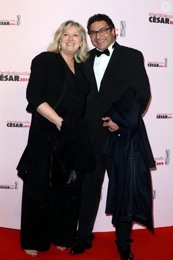 Charlotte de Turckheim et son mari Zaman Hachemi - 39ème cérémonie des Cesar au théâtre du Châtelet à Paris Le 28 Février 2014 