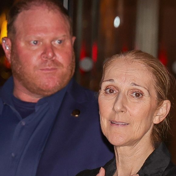 Paris, FRANCE - Tired singer Celine Dion returns to her hotel at 1:30 a.m. after a long rehearsal for the 2024 Olympic Games in Paris. Pictured: Celine Dion