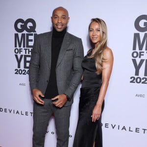 Thierry Henry et sa femme Andrea Rajacic - People au photocall de la soirée "GQ Men of the Year awards 2024" à l'hôtel Plaza à Paris. Le 20 novembre 2024 © Denis Guignebourg / Bestimage