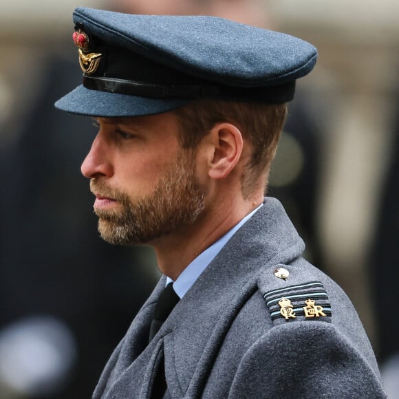 Le prince William prince de Galles honore les disparus des deux guerres mondiales lors de la cérémonie Remembrance Sunday ( Dimanche du souvenir ) au Cénotaphe à Londres - 10 novembre 2024.