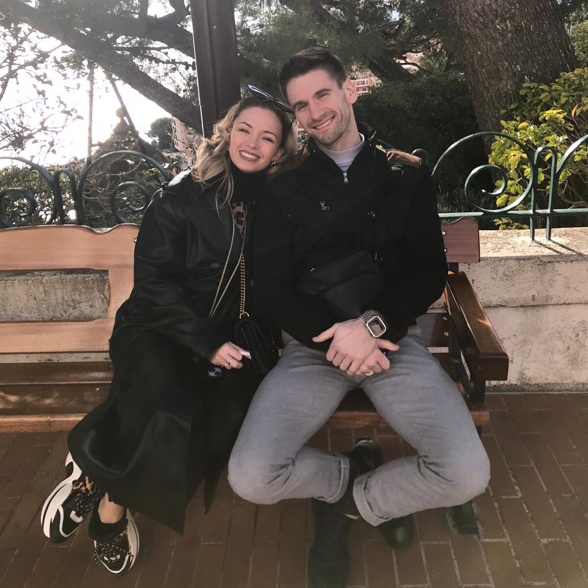 Photo : Elle a récemment annoncé être enceinte de son premier enfant. Marie  Denigot et son mari Nikolay - Purepeople