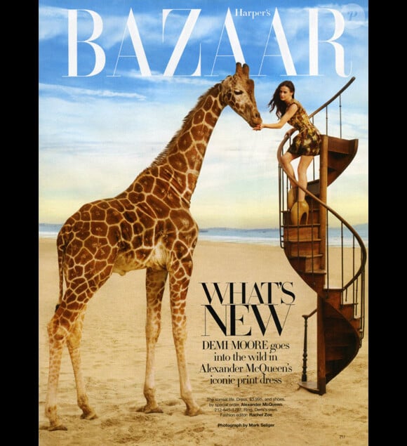 Demi Moore en couverture de Harper's Bazaar avril 2010
