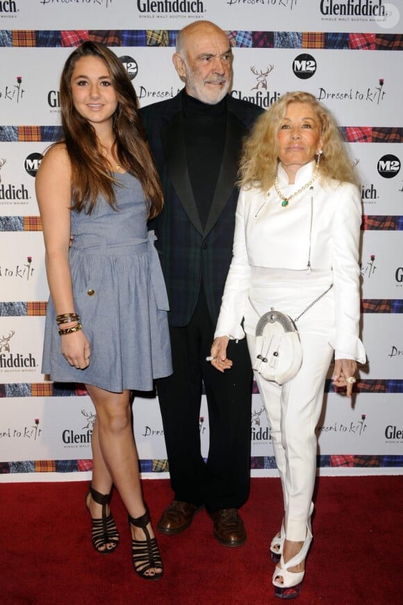 Sean Connery, venu avec son épouse Micheline et sa petite-fille, lors du gala de charité Dressed to kilt, le 5 avril à New York.