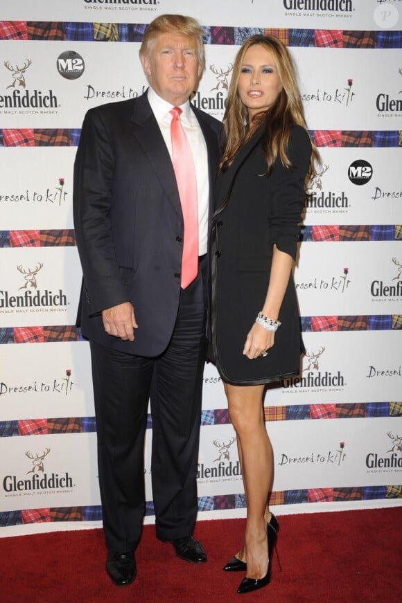 Donald Trump et sa nouvelle épouse Melania, lors du gala de charité Dressed to kilt, le 5 avril à New York.