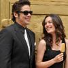 Benicio Del Toro et Caroline Correa présentent le nouveau Magnum, au restaurant El Princial de Barcelone, le 8 avril 2010