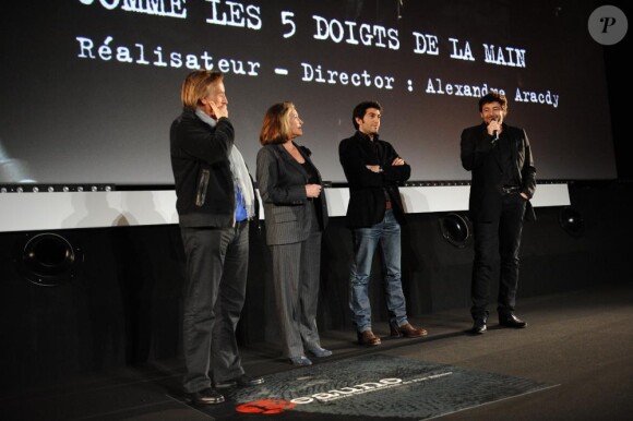 L'équipe des 5 cinq doigts de la main, lors du 2ème Festival International du Film Policier de Beaune, le 9 avril 2010