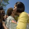 Michelle Obama est au Pentagone pour rencontrer le personnel militaire et civil. 09/04/2010