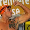 Frédérick Bousquet s'est imposé sur 50 m nage libre jeudi 14 avril lors des championnats de France de Saint-Raphaël sous les yeux de Laure Manaudou