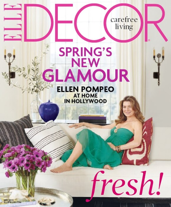 Ellen Pompeo en couverture du magazine Ellen Decor du mois de mai