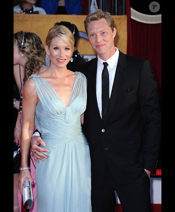 Christina Applegate et son fiancé Martyn LeNoble à Los Angeles en janvier 2010