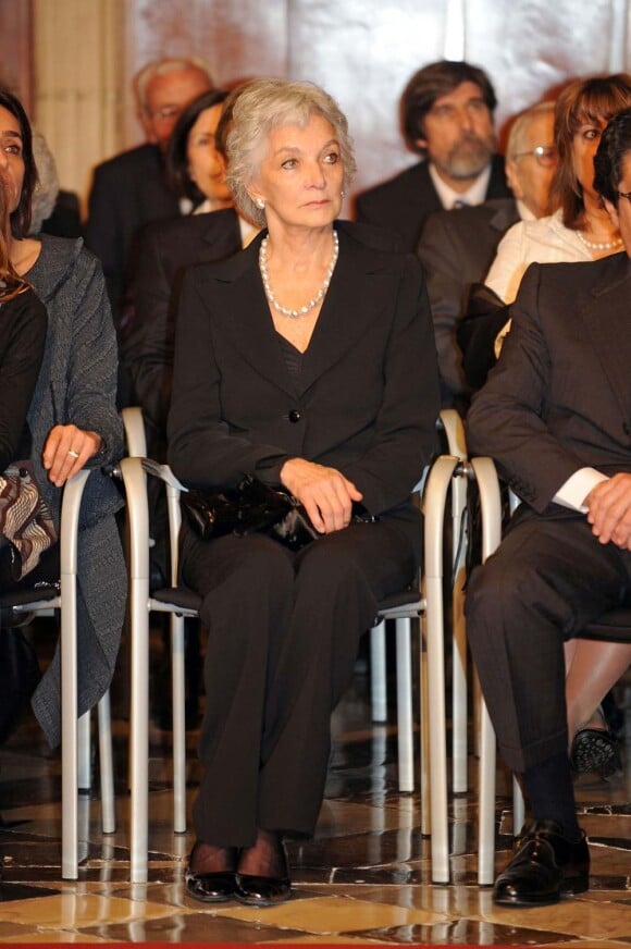 Luisa Sallent cérémonie d'obsèques de Juan Antonio Samaranch, au Palais de la Generalitat, Barcelone, le 22 avril 2010 !