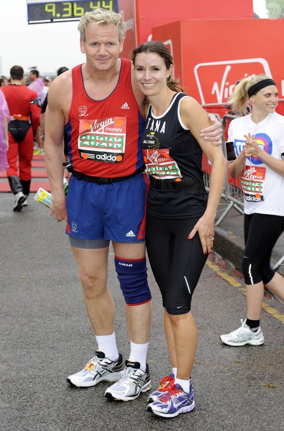 Marathon de Londres 2010 : Gordon Ramsay et sa femme Tana