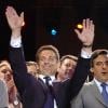 Rassemblement place de la concorde pour l'élection de Nicolas Sarkozy, avec Mireille Mathieu, le 6 mai 2007.