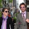 Robert Downey Jr. avec sa femme Susan à New York le 28 avril 2010