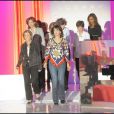 Tina Kieffer, Claire Chazal, ou Béatrice Schönberg sur le plateau de l'émission Vivement Dimanche, diffusée le 9 mai 2010.
