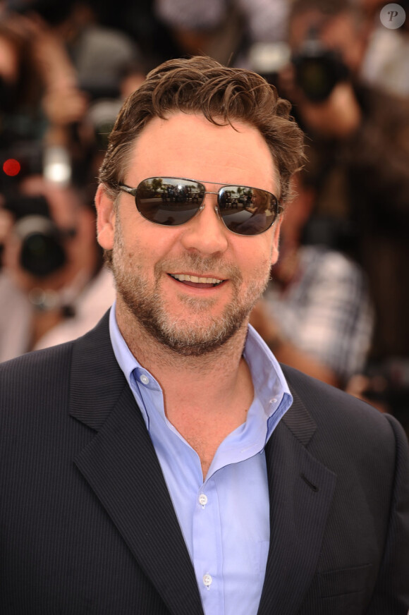 Russell Crowe lors du photocall de Robin des Bois le 12 mai 2010 pendant le festival de Cannes