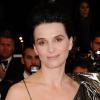 Juliette Binoche porte une robe Lanvin lors de la montée des marches de la nuit du 18 mai 2010, durant le 63e  festival de Cannes