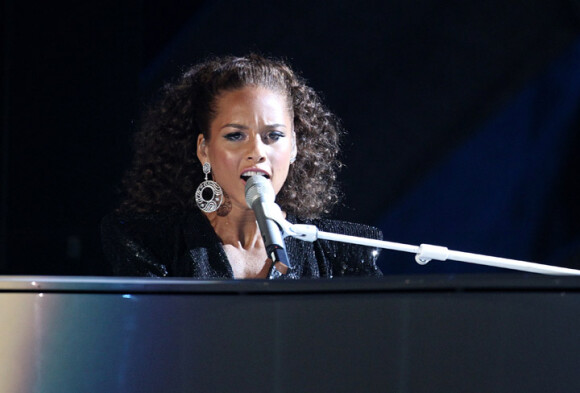 Alicia Keys en concert à Londres en février 2010