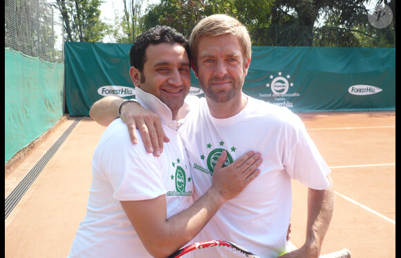 Cyril Hanouna et Alexandre Delpérier au tournoi des personnalités, le 2 juin 2010.