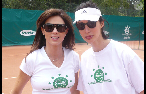 Caroline Barclay et Géraldine Maillet au tournoi des personnalités, le 2 juin 2010.