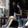 Vincent Gallo et une charmante amie, à l'occasion d'un dejeuner dans le quartier d'East Village, à New York, le 3 juin 2010.