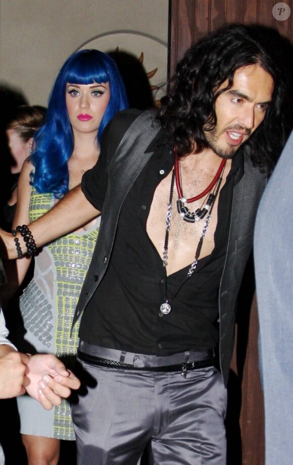 Katy Perry et Russell Brand quittent l'after party des MTV Movie Awards le 6 juin 2010