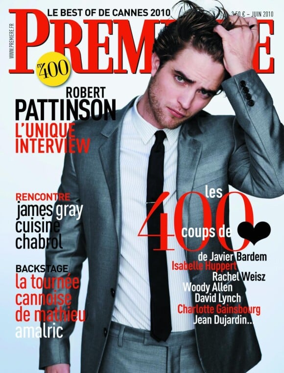 Robert Pattinson en couverture du magazine Première, numéro 400