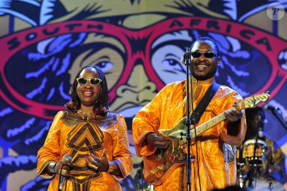 Concert inaugural de la Coupe du monde, le 10 juin 2010 à Soweto : Amadou et Mariam