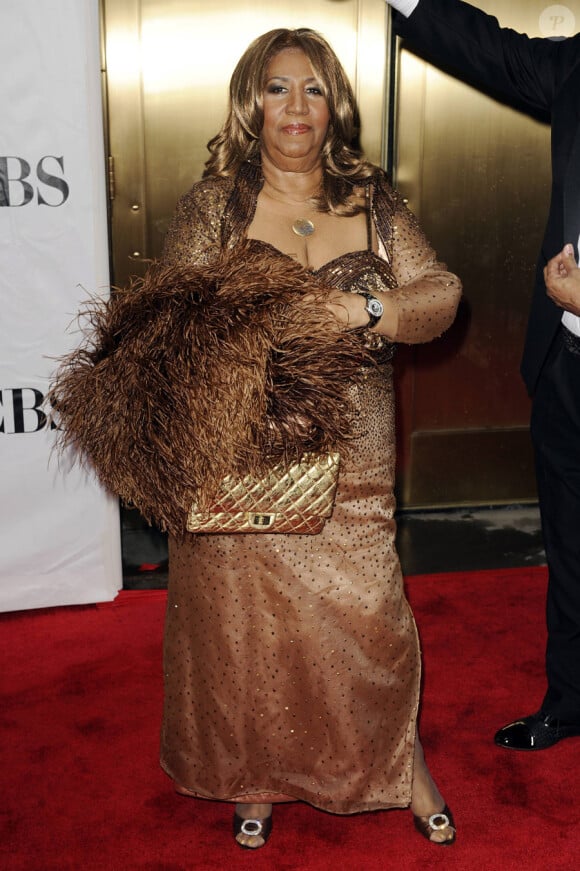Aretha Franklin lors de la cérémonie des Tony Awards à New York le 13 juin 2010