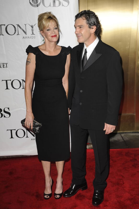 Melanie Griffith et Antonio Banderas lors de la cérémonie des Tony Awards à New York le 13 juin 2010