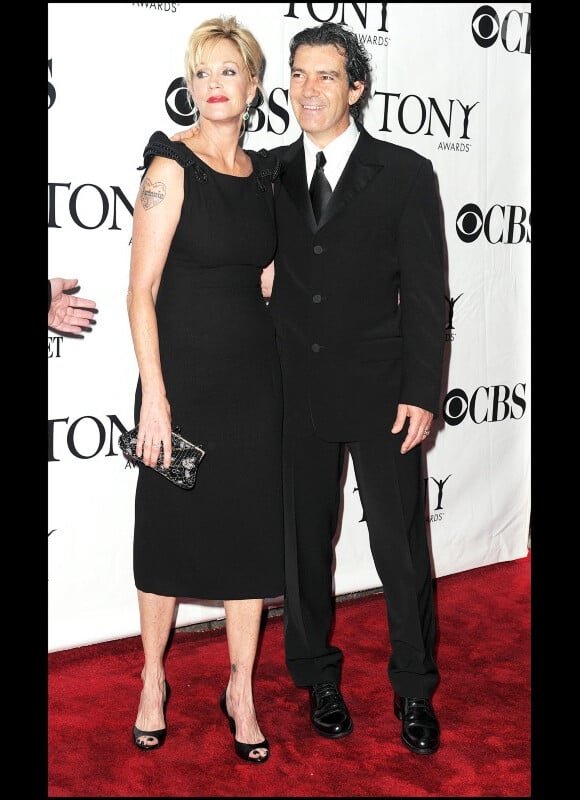 Melanie Griffith et Antonio Banderas lors des Tony Awards le 13 juin 2010 à New York