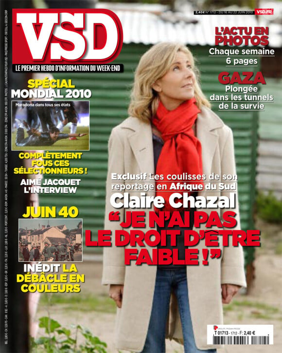 Claire Chazal en couverture de VSD (du 16 au 22 juin 2010)