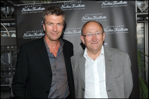Philippe Caroit et Dominique Pierre, directeur général de Feuillatte, à la soirée Nicolas Feuillatte, le 16/06/2010.