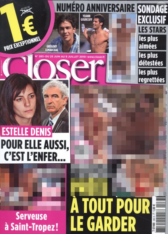 La couverture du magazine Closer du 25 juin 2010