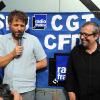 Manifestations devant le siège de Radio France : Stéphane Guillon et Didier Porte