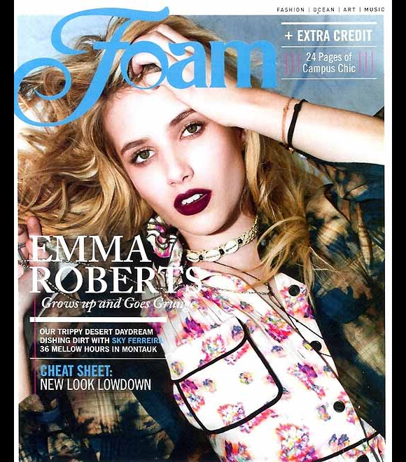 Emma Roberts en couverture du magazine FOAM du mois d'août 2010