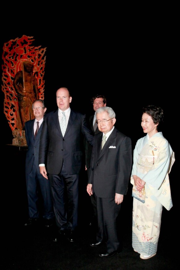 Albert de Monaco préside l'inauguration officielle de l'Exposition "Kyoto-Tokyo, des Samouraïs aux Mangas". 13/07/2010