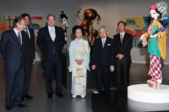 Albert de Monaco préside l'inauguration officielle de l'Exposition "Kyoto-Tokyo, des Samouraïs aux Mangas". 13/07/2010