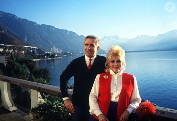 Zsa Zsa Gabor et son mari le Prince Frederic von Anhalt à Genève en mai 1990