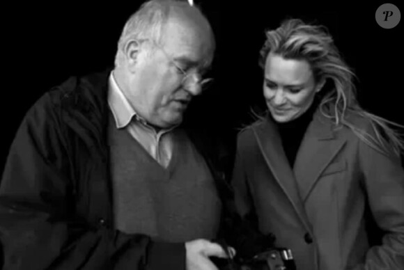 Robin Wright lors du tournage de la nouvelle campagne Gérard Darel