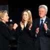 Chelsea et ses parents Bill et Hillary Clinton