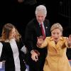 Chelsea et ses parents Bill et Hillary Clinton