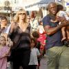 Heidi Klum, Seal et leurs enfants sont en vacances dans le sud de la France. Saint-Tropez, le 2 août 2010.